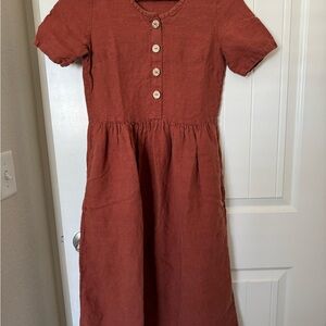 Kyra Jane Smock Dress with Buttons